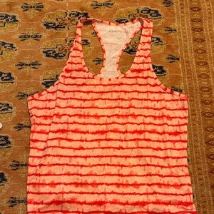 Zyia Women's Vibrant Red and White Tank Top